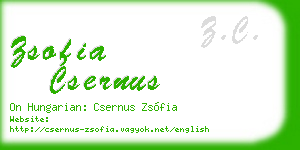 zsofia csernus business card