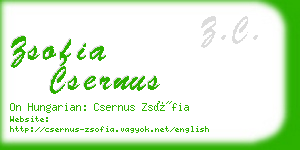 zsofia csernus business card